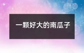 一顆好大的南瓜子