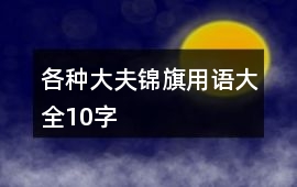 各種大夫錦旗用語大全10字