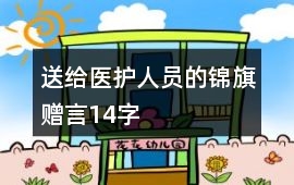送給醫(yī)護(hù)人員的錦旗贈(zèng)言14字