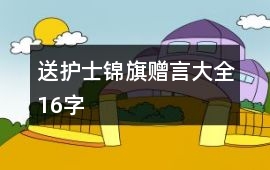 送護士錦旗贈言大全16字