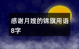 感謝月嫂的錦旗用語8字