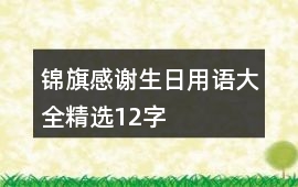 錦旗感謝生日用語大全精選12字