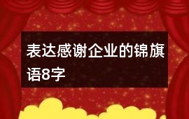表達(dá)感謝企業(yè)的錦旗語(yǔ)8字