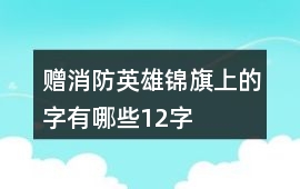 贈(zèng)消防英雄錦旗上的字有哪些12字