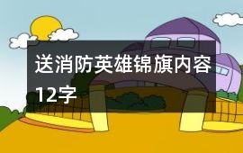 送消防英雄錦旗內容12字