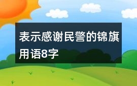 表示感謝民警的錦旗用語(yǔ)8字