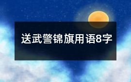 送武警錦旗用語(yǔ)8字