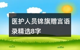 醫(yī)護人員錦旗贈言語錄精選8字
