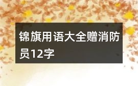 錦旗用語(yǔ)大全贈(zèng)消防員12字