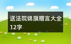 送法院錦旗贈(zèng)言大全12字