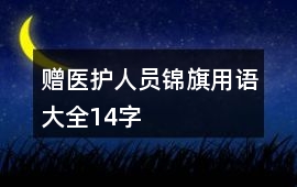 贈(zèng)醫(yī)護(hù)人員錦旗用語大全14字