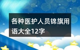 各種醫(yī)護(hù)人員錦旗用語大全12字
