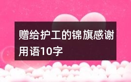 贈給護工的錦旗感謝用語10字