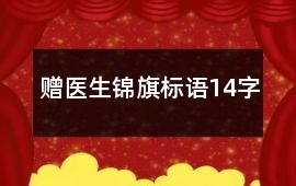 贈醫(yī)生錦旗標(biāo)語14字