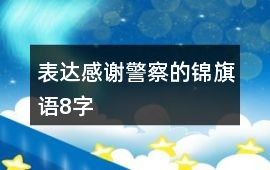 表達感謝警察的錦旗語8字