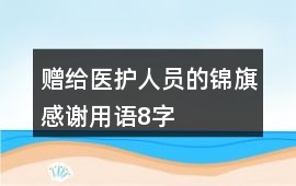 贈(zèng)給醫(yī)護(hù)人員的錦旗感謝用語(yǔ)8字