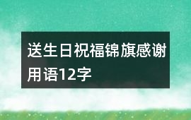 送生日祝福錦旗感謝用語12字