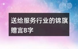 送給服務行業的錦旗贈言8字