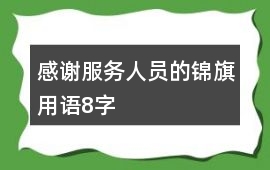 感謝服務人員的錦旗用語8字