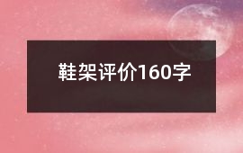 鞋架評價(jià)160字