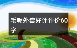 毛呢外套好評(píng)評(píng)價(jià)60字