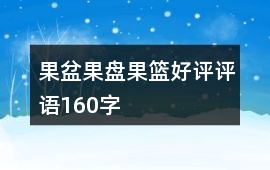 果盆、果盤、果籃好評評語160字