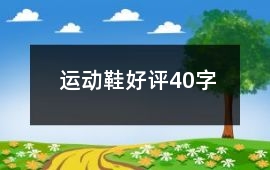 運(yùn)動(dòng)鞋好評(píng)40字