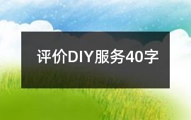 評價DIY服務40字
