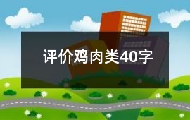 評價雞肉類40字
