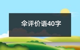 傘評價語40字