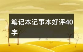 筆記本、記事本好評40字