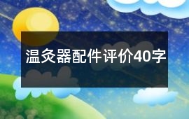 溫灸器配件評(píng)價(jià)40字