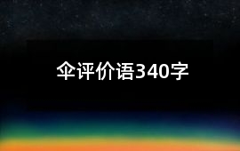 傘評價語340字
