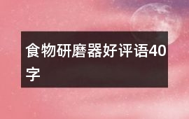 食物研磨器好評語40字
