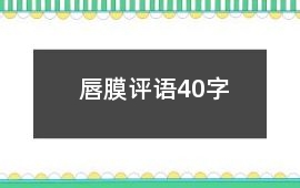 唇膜評語40字