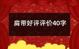 肩帶好評評價40字