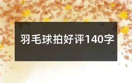 羽毛球拍好評140字