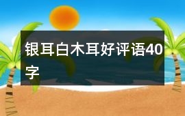 銀耳、白木耳好評語40字