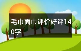 毛巾、面巾評價好評140字