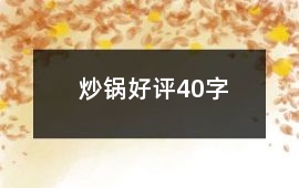 炒鍋好評40字
