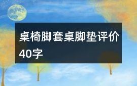桌椅腳套、桌腳墊評價40字