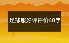 足球服好評評價(jià)40字