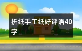 折紙、手工紙好評(píng)語(yǔ)40字