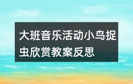 大班音樂活動小鳥捉蟲欣賞教案反思