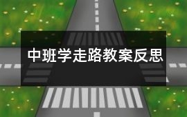 中班學(xué)走路教案反思