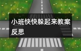 小班快快躲起來教案反思