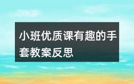 小班優(yōu)質(zhì)課有趣的手套教案反思