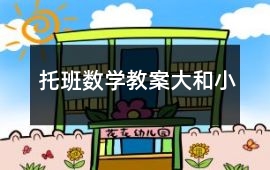 托班數(shù)學(xué)教案大和小