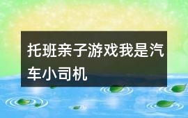 托班親子游戲我是汽車(chē)小司機(jī)