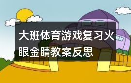大班體育游戲復(fù)習(xí)火眼金睛教案反思
